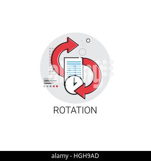 Processus de demande de mise à jour Rotation Icon Illustration de Vecteur