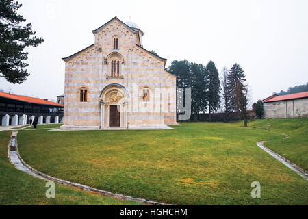 Monastère orthodoxe serbe Visoki Decani, Kosovo et Metohija, Serbie Banque D'Images