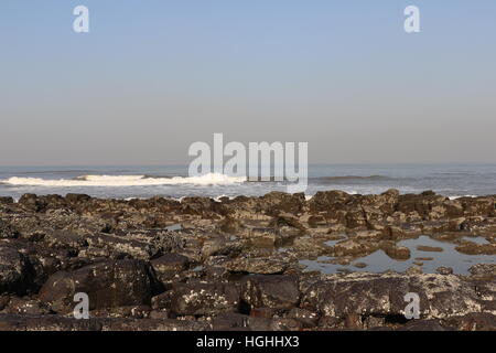 Et Worli plage face au sud de Mumbai Banque D'Images