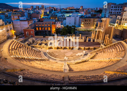 Le Théâtre Romain de Carthagène, Espagne Banque D'Images