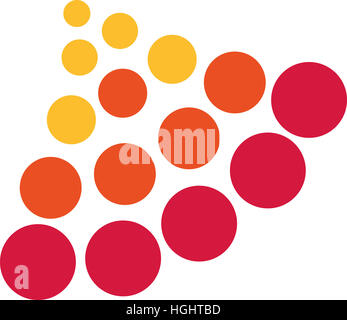 Points de trame rouge Banque D'Images