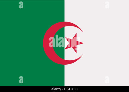 Drapeau de l’Algérie Banque D'Images