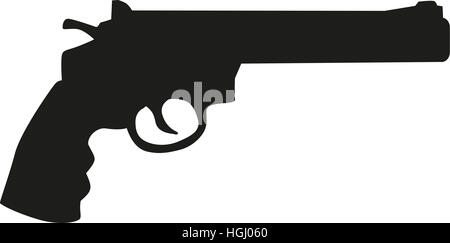 Pistolet Revolver icon Banque D'Images