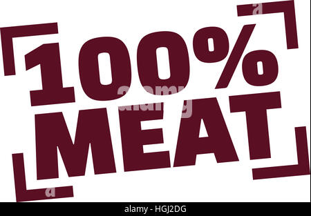 100  % viande stamp Banque D'Images