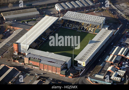 Vue aérienne de Notts County FC football stade Meadow Lane, Nottingham, Royaume-Uni Banque D'Images