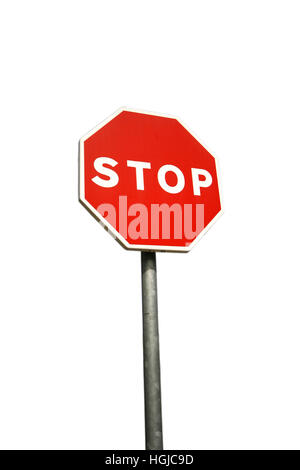 Panneau d’arrêt routier Banque D'Images