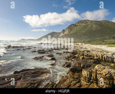 Plage de la côte sud de l'Afrique du Sud. Le Chapmans Peak drive. Banque D'Images