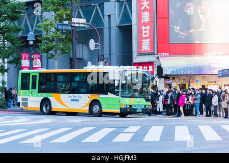 Croisement de Shibuya, Shibuya, Tokyo, Japon Banque D'Images