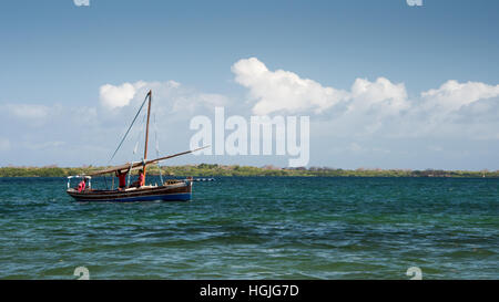 Bateau de pêche, île de Mafia, Tanzanie Banque D'Images