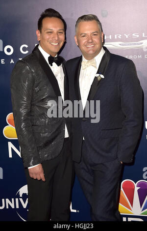 Beverly Hills, Californie. 8 janvier, 2017. Salvador Camarena et Ross Mathews assister au 74e congrès annuel de la NBC Universal Golden Globes After Party au Beverly Hilton Hotel le 8 janvier 2017 à Beverly Hills, Californie. | Verwendung weltweit/alliance Photo © dpa/Alamy Live News Banque D'Images