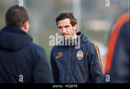 La Manga Club, Espagne. 22 janvier 2017. Match amical entre le FC Shakhtar Donetsk vs KS Cracovia à La Manga Club. Darijo Srna dans l'image © ABEL F. ROS/Alamy Live News Banque D'Images