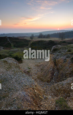 Monument à Hardy, Dorset, UK. 22 janvier 2017. Un hiver coloré coucher du soleil. © Dan Tucker/Alamy Live News Banque D'Images