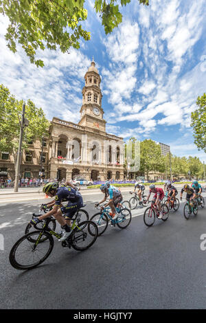 Adélaïde, Australie. 22 janvier, 2017. Riders lors de l'étape 6 du Santos Tour Down Under 2017. Credit : Ryan Fletcher/Alamy Live News Banque D'Images