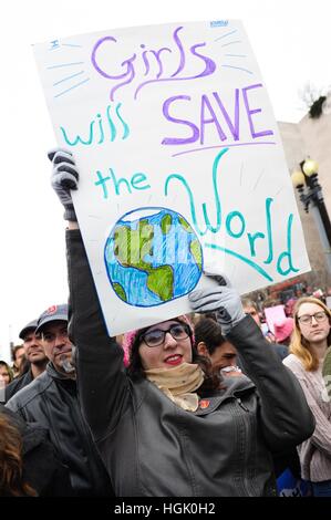 Washington, DC, USA. 21 Jan, 2017. Participeront à la Marche des femmes sur Washington 2017, Washington, DC, le 21 janvier 2017. Credit : Sara Cozolino/Everett Collection/Alamy Live News Banque D'Images