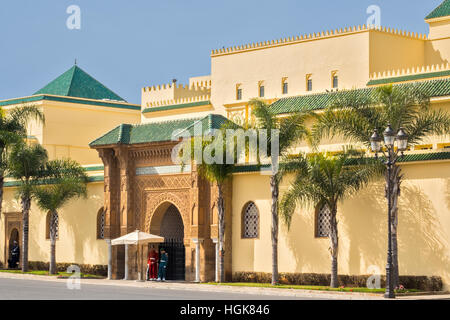 Entrée au Palais Royal Rabat Maroc Afrique du Nord Banque D'Images