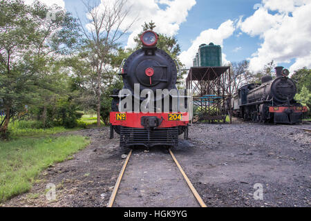 Moteur à vapeur, Royal Livingstone Express Train, LIvingstone, Zambie Banque D'Images