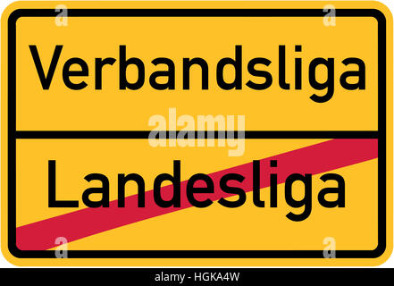 Promotion de ligue nationale de ligue - village club allemand signe Banque D'Images