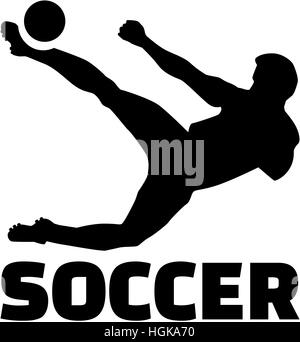 Joueur de football avec le titre Banque D'Images