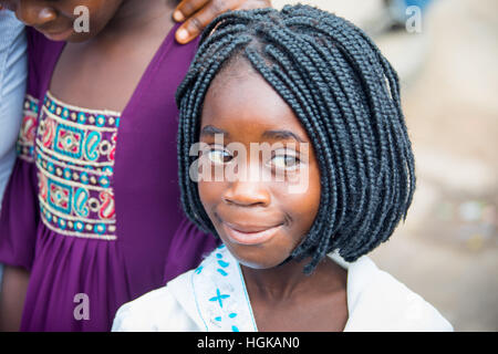 Jeune fille à Maputo, Mozambique Banque D'Images