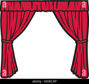 Rideau de théâtre Banque D'Images