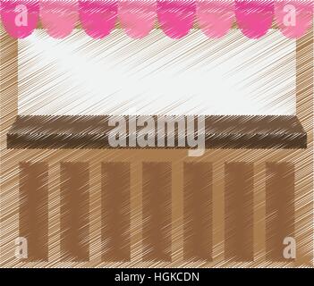 Market stall icône sur fond blanc. design coloré. vector illustration Illustration de Vecteur