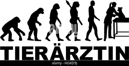 Femme vétérinaire l'évolution. L'allemand. Banque D'Images