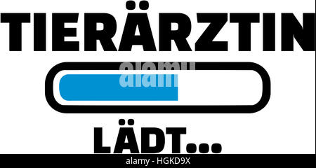 Femme vétérinaire le chargement. L'allemand. Banque D'Images