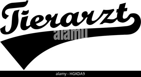 Vétérinaire - retro mot allemand Banque D'Images