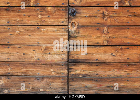 Détail de l'ancienne porte en bois Banque D'Images