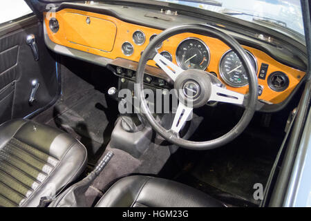 Intérieur Dune Triumph Tr6 Voiture De Sport Uk Banque Dimages