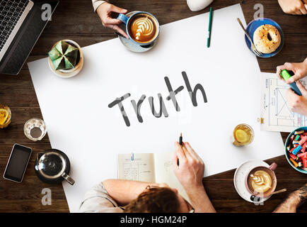 La vérité vraie honnêteté digne Concept réaliste Banque D'Images