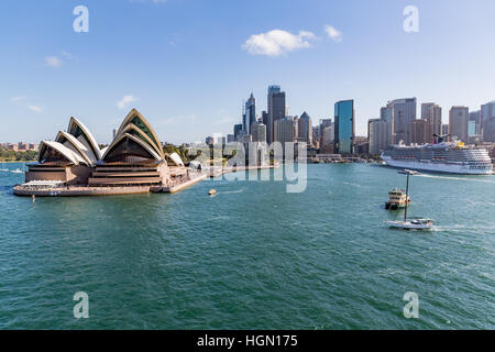 Sydney Opera House et Circular Quay Port de Sydney Banque D'Images