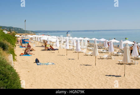 Plage de Golden Sands, Bulgarie Banque D'Images