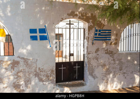 L'église de Saint Nicolas à Saint Nicolas Bay sur l'île grecque de Symi Banque D'Images