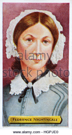 Florence Nightingale portrait, 1820 – 1910, était un réformateur social anglais et le fondateur de l'allaitement moderne Banque D'Images