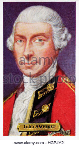 Lord Amherst, 1717 - 1797 a été officier dans l'Armée britannique et le commandant en chef des Forces armées. Banque D'Images