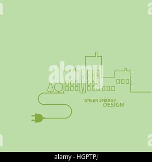 Concept electric circuit city. Vector design plat Illustration de Vecteur