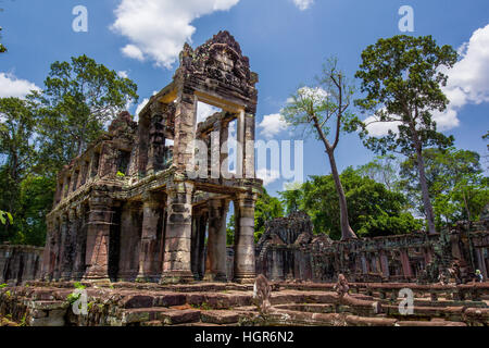 Ancien des Prasat Preah Khan temple, à Siem Reap, Cambodge Banque D'Images