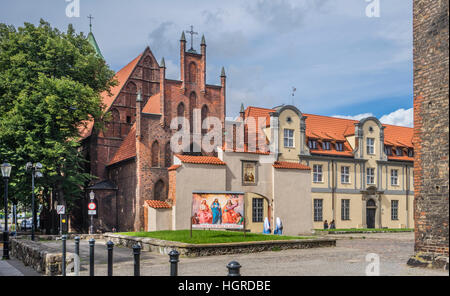 La Pologne, la Poméranie, Gdansk (Dantzig), l'église Sainte-elisabeth et hôpital dans la vieille ville de Gdansk Banque D'Images