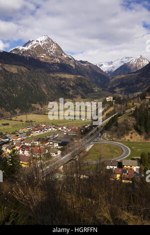 Dans les montagnes de ski à Kirchberg in Tirol, Autriche Banque D'Images