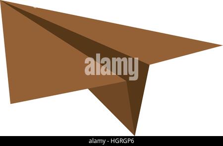 Brown paper plane project start up vector illustration eps 10 Illustration de Vecteur