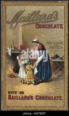 Maillard's Chocolate pour manger et boire - nous donner du chocolat Maillard [avant] - Carte du commerce alimentaire Banque D'Images