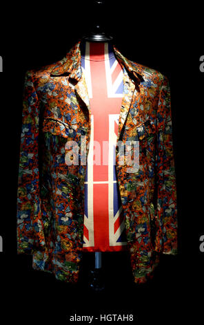 Keith Richards' jacket en raison d'aller à la vente aux enchères Bonhams à Entertainment Memorabilia vente aux enchères le 15 décembre 2016 à Knightsbridge, Londres. Où : London, Royaume-Uni Quand : 12 déc 2016 Banque D'Images