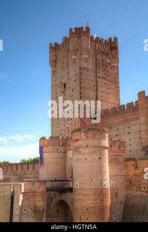 Château De La Mota, construit du 12e siècle, Medina del Campo, Valladolid, Espagne Banque D'Images