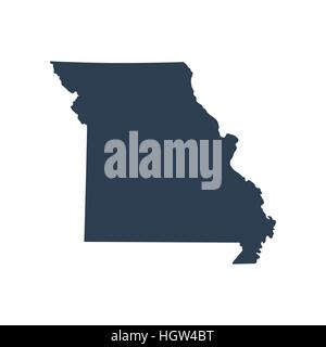 Plan de l'état américain Missouri vector illustration Illustration de Vecteur