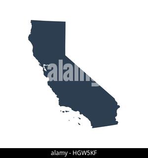 La carte de l'état américain de Californie Illustration de Vecteur