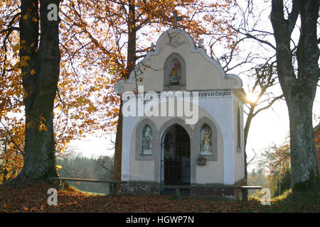 Chapelle à l'automne, l'Autriche, Basse Autriche, région de Mostviertel Banque D'Images