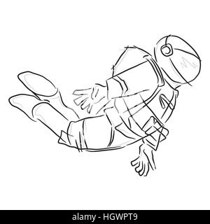 Feuille de cahier d'exercice avec l'espace doodles. Hand drawn vector illustration Banque D'Images