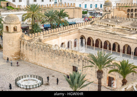 Beau coucher du soleil à Sousse, Tunisie. Banque D'Images