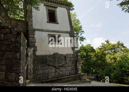 La tenture chambre. Parc dei mostri, Bomarzo (TV), Italie Banque D'Images